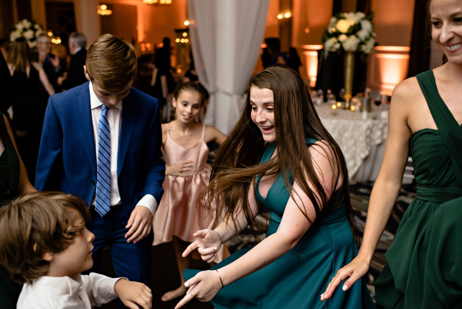 Wedding guests dancing at Vie in Philadelphia.
